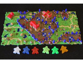 rifraf 3d carcassonne expansión 1 inns & catedrales juegos y juguetes 3d print model - Mito3D