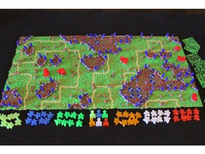 rifraf 3d carcassonne da base de dados jogo brinquedos & games boardgame boardgames tabuleiro telhas 3d print model - Mito3D