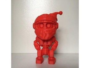 p1 golden boy Weihnachten keychain Schlüsselanhänger 3d-Schlüsselanhänger Weihnachts-Dekoration mascot p1prototipos Roboter 3d print model - Mito3D