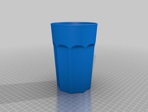 einfaches Glas Küche und Esszimmer Haushalt 3d print model - Mito3D