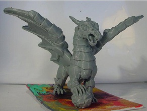 armored dragon sculptures dungeons dragons 3d print model - Mito3D