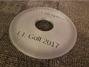 golf hole label - 2 line games 3d print model - Mito3D