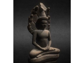 buddha protected scans & replicas 3d print printing scan scanning asian meditation mythology naga philosophy religion sculpture snake statue thailand yoga 3d print model - Mito3D