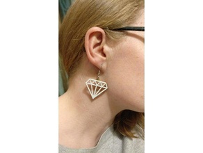 Diamant-Ohrringe Ohrringe diamond dual-Farbe Ohrring Ohr-Ringe Schmuck multicolor 3d print model - Mito3D