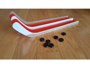 mini-hockey-stick, puck Spielzeug & Spiele 3d print model - Mito3D