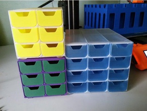 multi-cajón de los componentes del gabinete portaherramientas y cajas almacenamiento las piezas pequeñas 3d print model - Mito3D