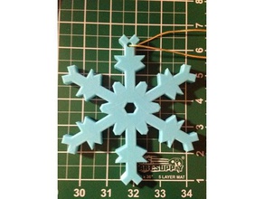 snowflake ornament Dekor Weihnachten Schneeflocke 3d print model - Mito3D
