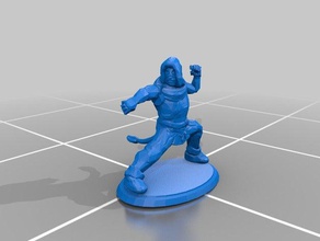 tabaxi monge brinquedos & games dnd dragões dungeon miniaturas minis pathfinder rpg 3d print model - Mito3D