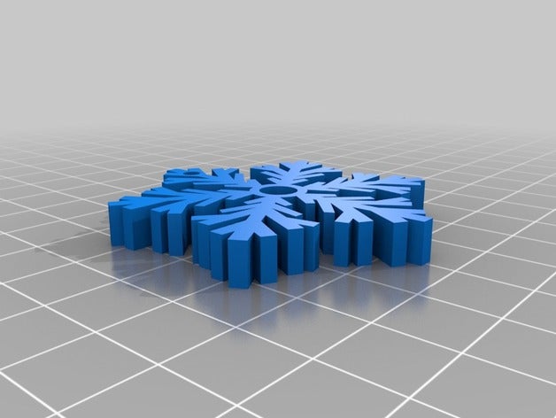 snowflake decor christmas ornament snow winter 3D print model - Mito3D