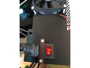 square psu switch holder iec 320 bracket 3d printer accessories 3d print model - Mito3D