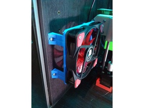 fan 120 mm wall mount bracket 3d printer accessories 3d print model - Mito3D