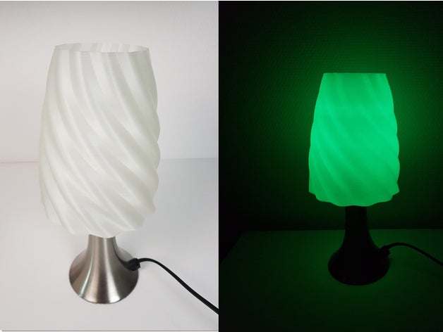 lamp shade abat jour decor lampshade light phosphoresce 3D print model - Mito3D