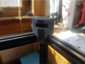 makerbeam de cristal la esquina mesa oficina soporte estante 3d print model - Mito3D