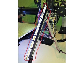 led-Licht-Halter m8 3d-Drucker Teile Bett Halter led led-Halter led-Licht led-Fassung led-Streifen Licht stand tevo tarantula die z-achse z-Achse 3d print model - Mito3D