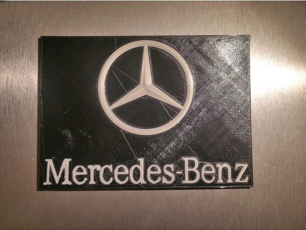 mercedes benz logotipo Logo em 3d 3D print model - Mito3D