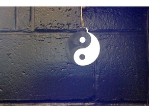 simple yin yang ornament decor christmas 3d print model - Mito3D