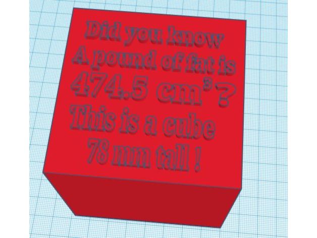 libbra di grasso La stampa 3d 3D print model - Mito3D