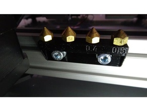 d senhalter 3d printer parts 2020 2040 am8 anet nozzle holder 3d print model - Mito3D