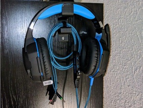 simple wall hanger headsets diy headset 3d print model - Mito3D