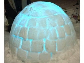 igloo molding construction toys block brick finland ice layer light maker snow winter 3d print model - Mito3D