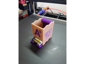 aaa battery holder remix organization batteryholder dual extrusion orginization u w 3d print model - Mito3D