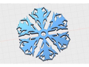 copo de nieve navidad adorno días festivos ornamnet la invierno 3d print model - Mito3D