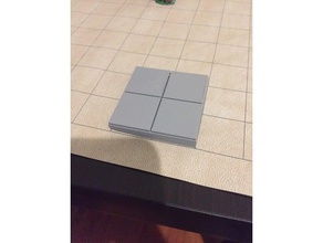 2x2 donjon carré de sol 1 pouce du mdn tuiles le donjons dragons dungeon jeux miniatures 3d print model - Mito3D