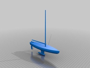 étang racer modèle de voilier jouets & jeux bateau 3d print model - Mito3D