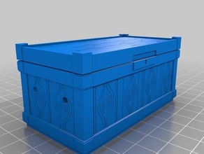 große Holz-box-Spiel rust Modell-Möbel 3d print model - Mito3D
