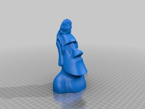 moai elvis saçı heykeller saç heykel 3d print model - Mito3D