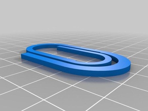 giant paper clip office plastic 3d print model - Mito3D