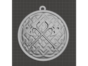 cüce kutsal sembol - clangeddin silverbeard oyunlar dungeons dragons madalyon 3d print model - Mito3D