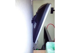 inclined wall mount vesa monitor parts 3d print model - Mito3D