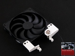 bc1 open benchtable - 120 140mm fan push-button holder computer 3d print model - Mito3D