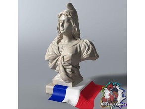 le buste de marianne sculptures symbole 3d print model - Mito3D