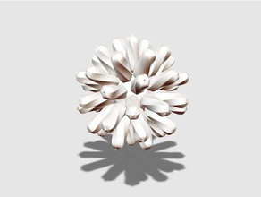 pompon neve pallina arredamento di natale la decorazione ornamento palla 3d print model - Mito3D