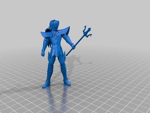 escala dios en tela de poseidón juegos y juguetes figura acción dibujos animados paño la fantasía saint seiya estática 3d print model - Mito3D