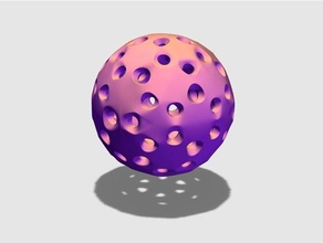 estrellas estampadas chuchería de agujeros decoración la bola navidad 3d print model - Mito3D