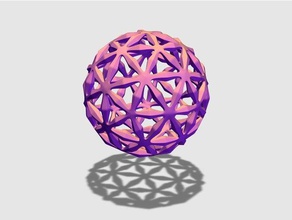icy snowflake patterned bauble decor christmas decoration ice ornament 3d print model - Mito3D