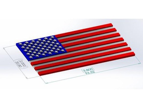 bandera de los estados unidos piezas multicuerpo la impresión en 3d signos y logotipos 3d print model - Mito3D