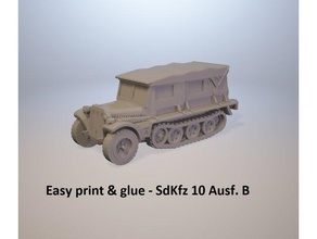 easy print & glue - sdkfz 10 ausf b chiuso i veicoli 3d print model - Mito3D