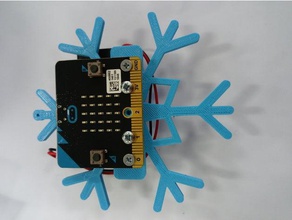 bbc microbit snowflake christmas decoration 3d printing 3d print model - Mito3D