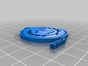 wave logo 2d art 3d print model - Mito3D