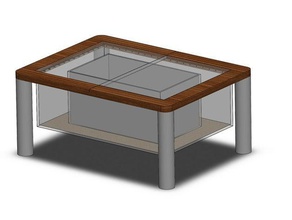 aquarium table household 3d print model - Mito3D