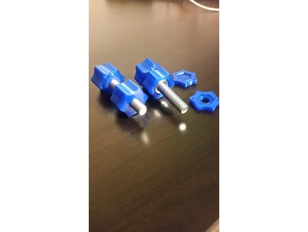 cap knob m8 13mm nut bolt hand tools hex thumbscrew thumbwheel 3D print model - Mito3D