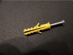 wall anchor plug - tacos fixacions diy fastener mount 3d print model - Mito3D