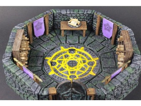 openforge 20 encounter conjurer's sanctum toy & game accessories dnd tiles dungeon frostgrave miniatures openforge2 pathfinder rpg tabletop terrain tile 3d print model - Mito3D