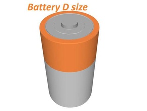 baterry d size duracell colors electronics battery enjoy sketchup 3d print model - Mito3D