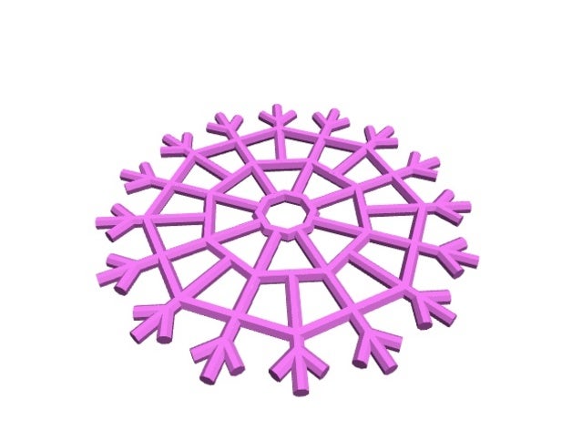blockscad challenge snowflake - bolerro props blockscadsnowflake 3D print model - Mito3D