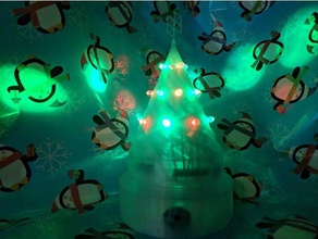 holo-dia da árvore de natal decoração férias diodo emissor luz 3d print model - Mito3D